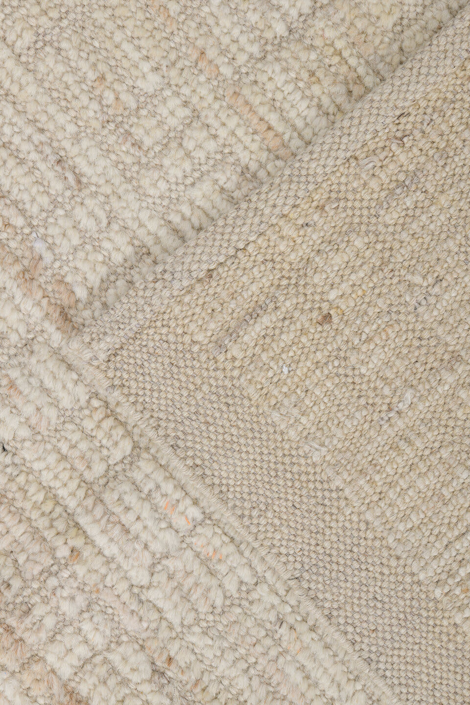 2' x 13' one-of-a-kind handmade vintage Tulu runner rug. Color palette: ivory, cream, beige, taupe, gray