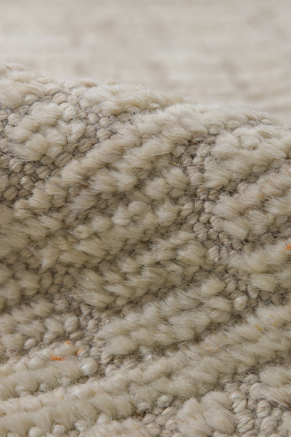 2' x 13' one-of-a-kind handmade vintage Tulu runner rug. Color palette: ivory, cream, beige, taupe, gray