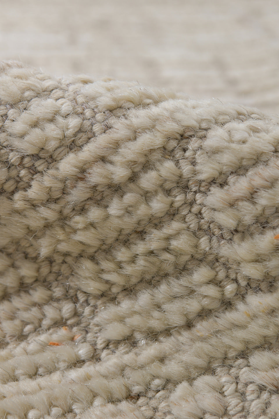 2' x 13' one-of-a-kind handmade vintage Tulu runner rug. Color palette: ivory, cream, beige, taupe, gray
