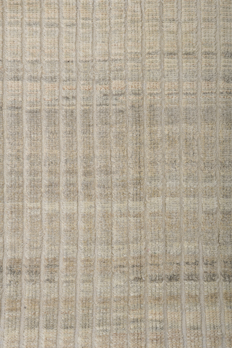 3' x 10' one-of-a-kind handmade vintage Tulu runner rug. Color palette: brown, dark gray, gray, light gray, off-white