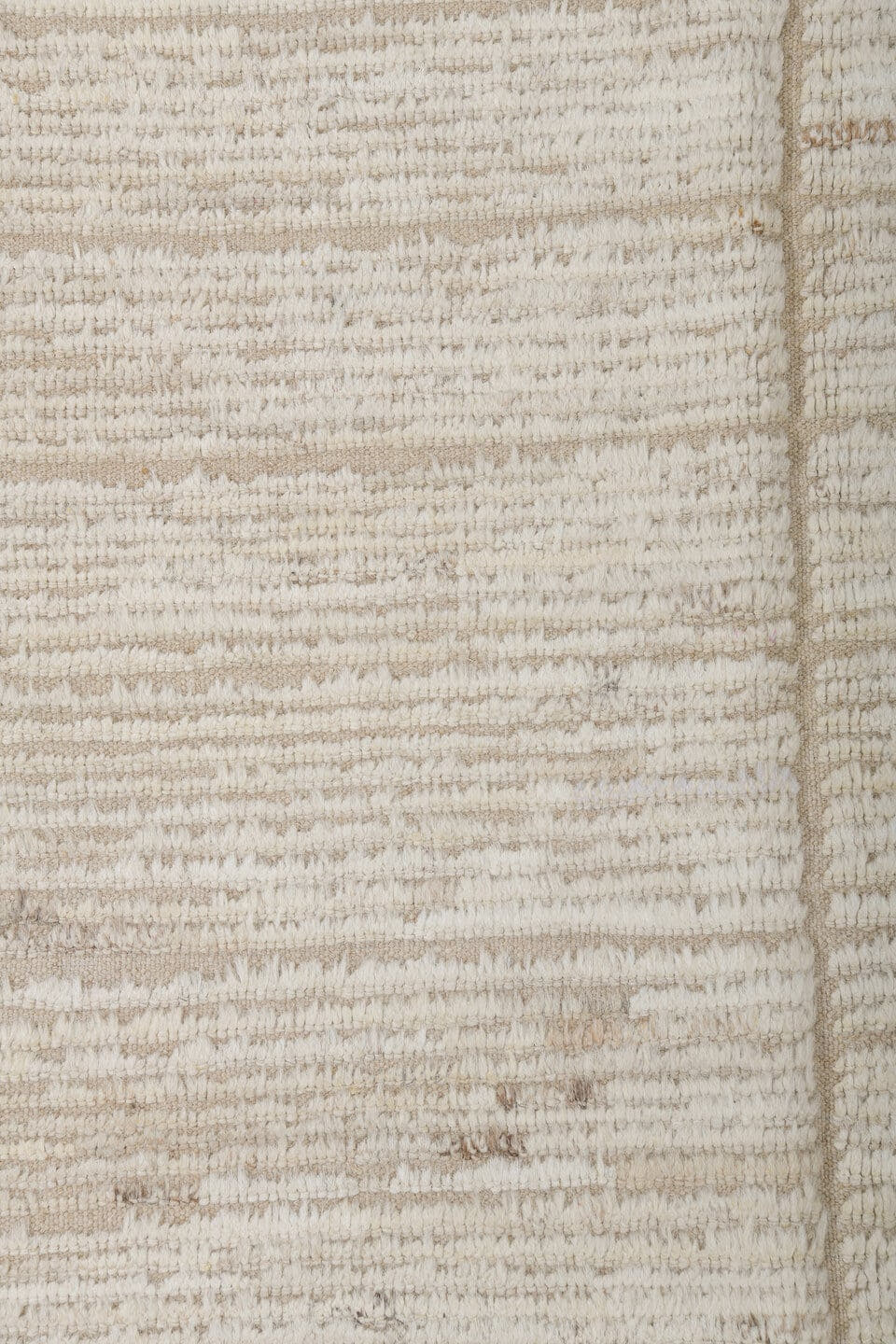 2' x 10' one-of-a-kind handmade vintage Tulu runner rug. Color palette: ivory, cream, beige, taupe, gray