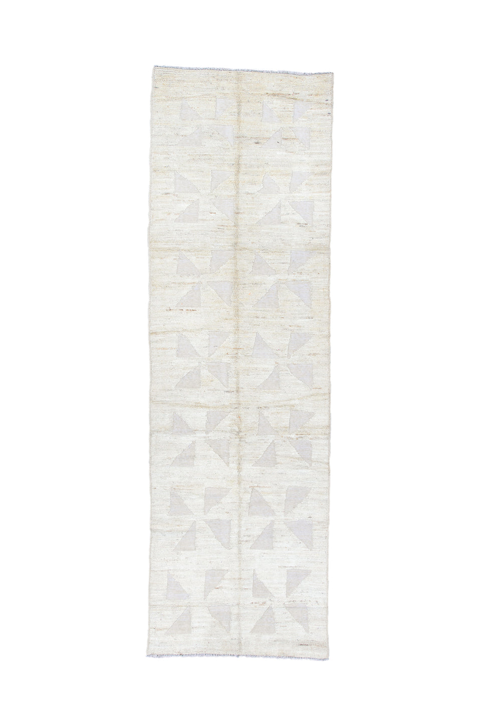 3' x 9' one-of-a-kind handmade vintage Tulu runner rug. Color palette: blue, dark gray, dim gray, gainsboro, gray