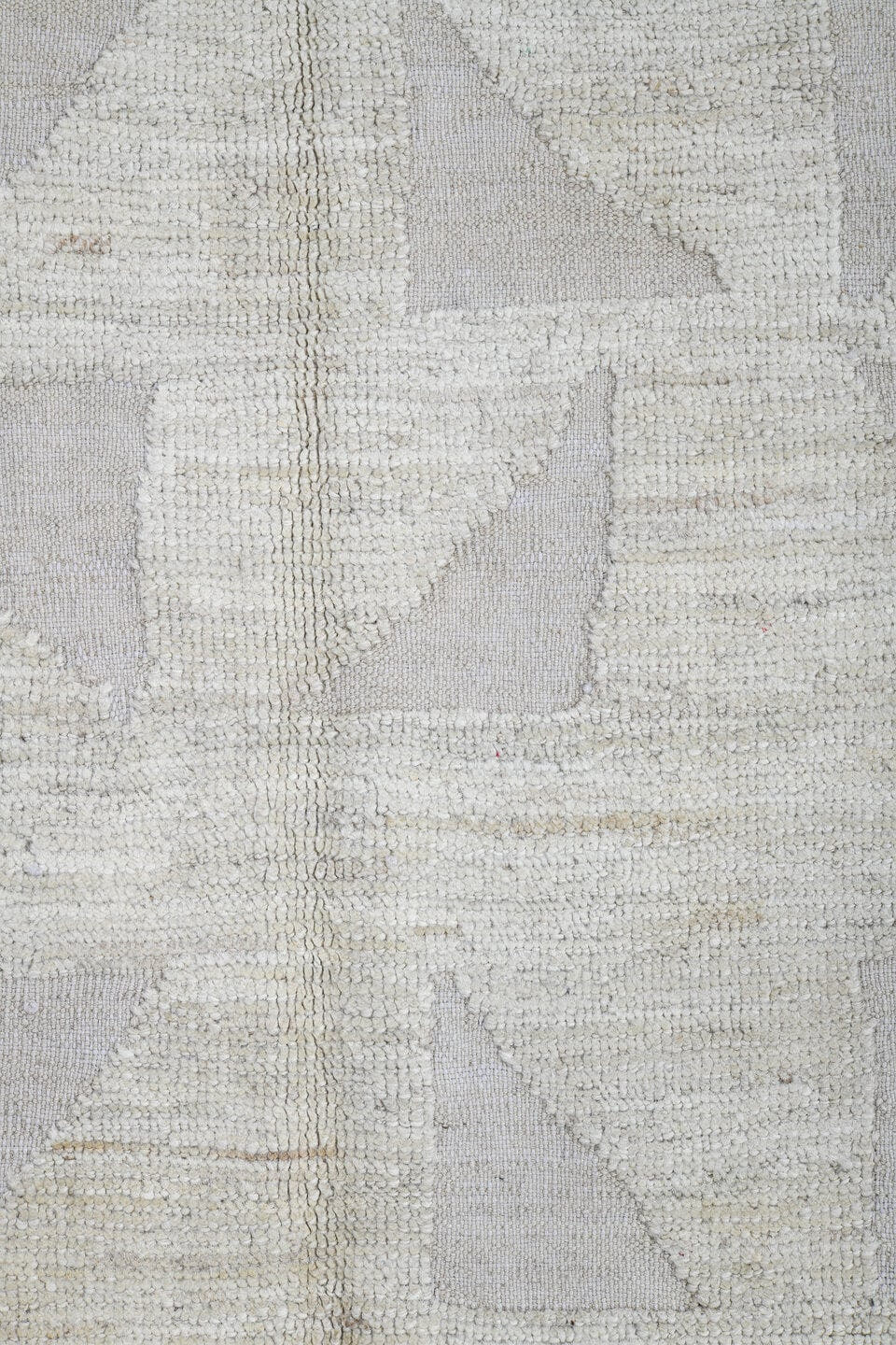3' x 10' one-of-a-kind handmade vintage Tulu runner rug. Color palette: ivory, cream, taupe, beige, light gray, gray