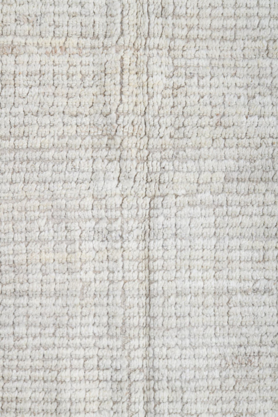 3' x 9' one-of-a-kind handmade vintage Tulu runner rug. Color palette: ivory, cream, taupe, beige, gray