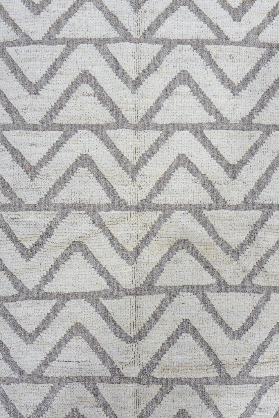 3' x 9' one-of-a-kind handmade vintage Tulu runner rug. Color palette: dark gray, dim gray, gainsboro, gray, light blue