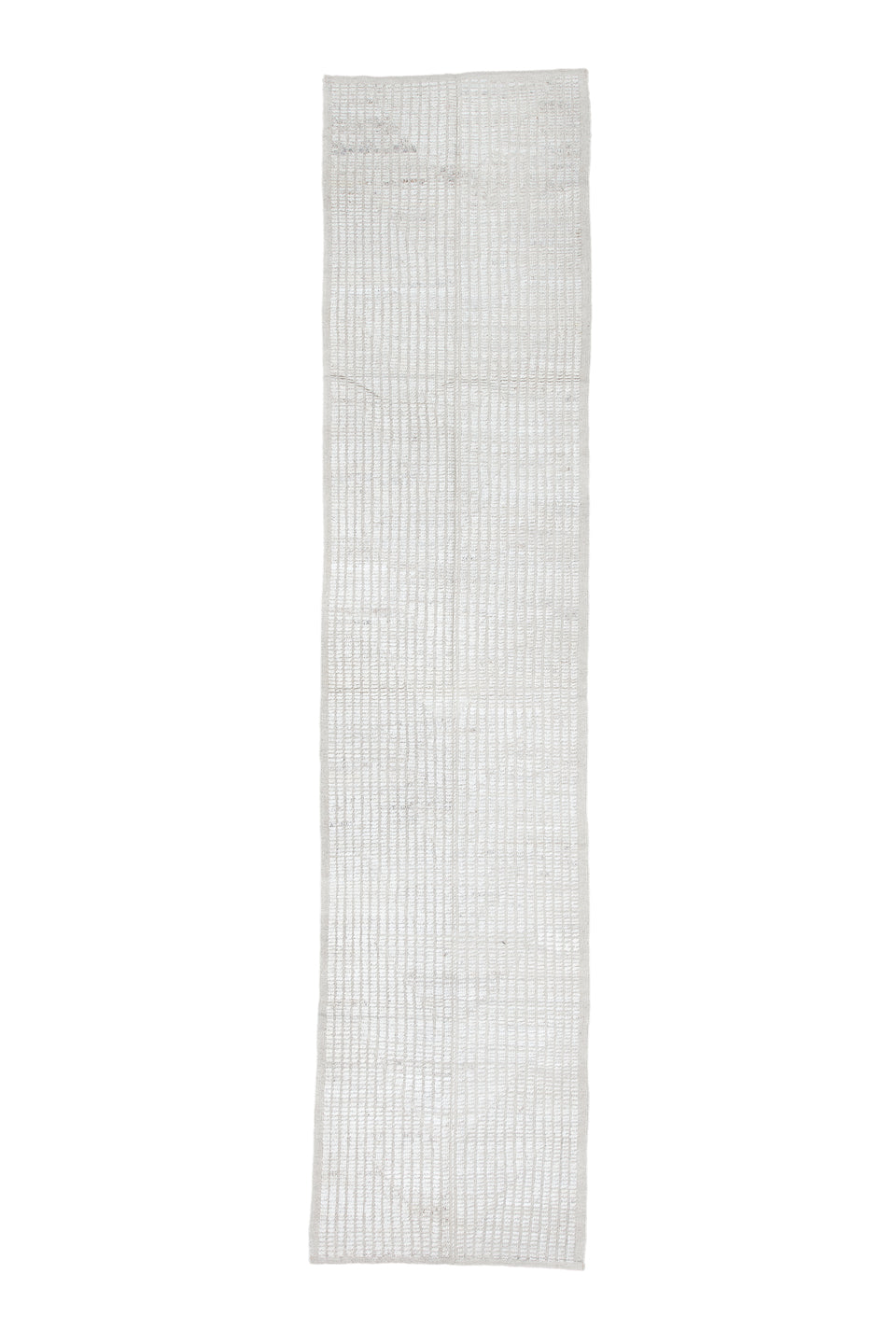 3' x 12' one-of-a-kind handmade vintage Tulu runner rug. Color palette: blue, dark gray, gainsboro, gray, light blue