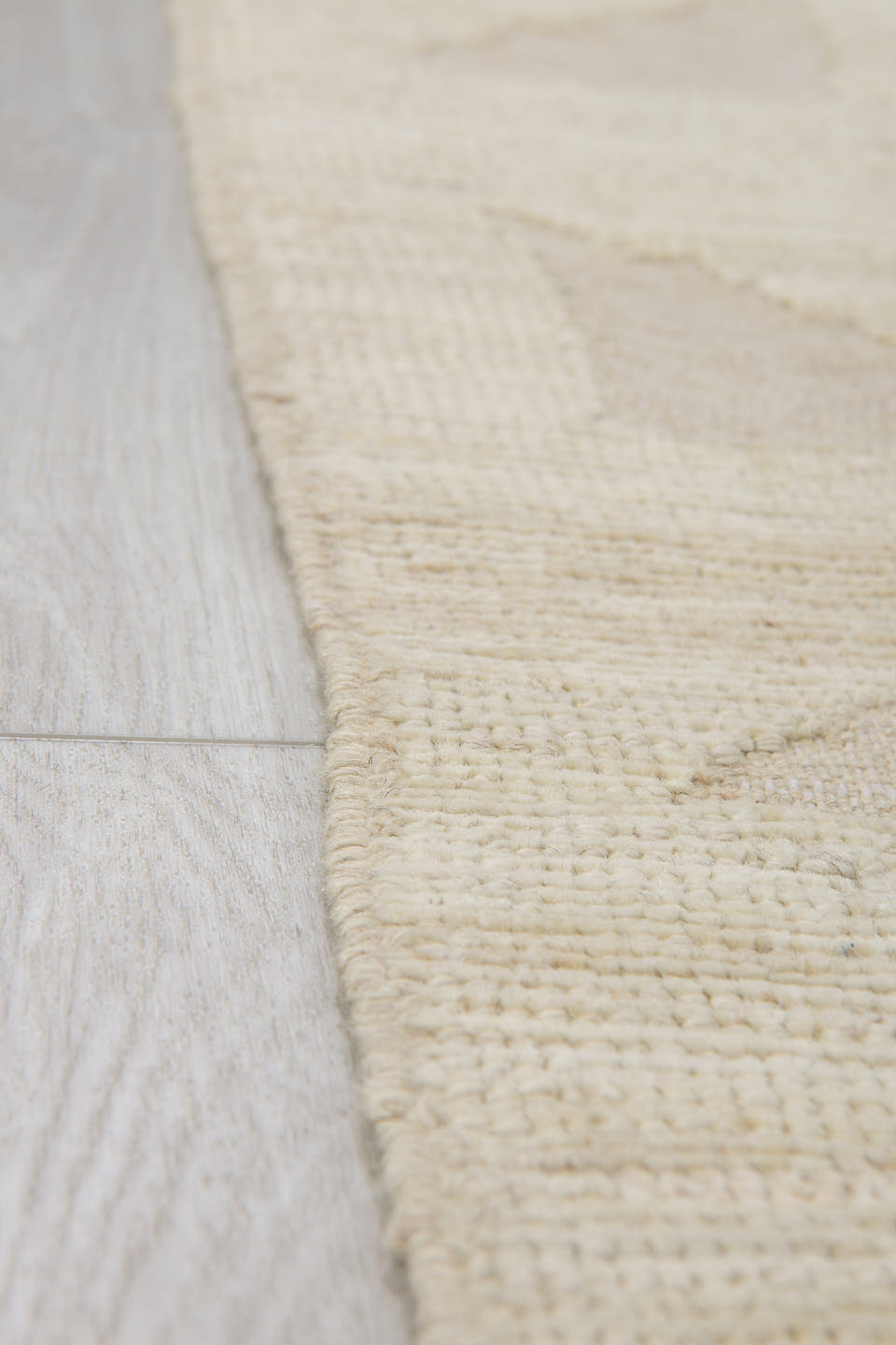 3' x 11' one-of-a-kind handmade vintage Tulu runner rug. Color palette: ivory, cream, beige, taupe, gray