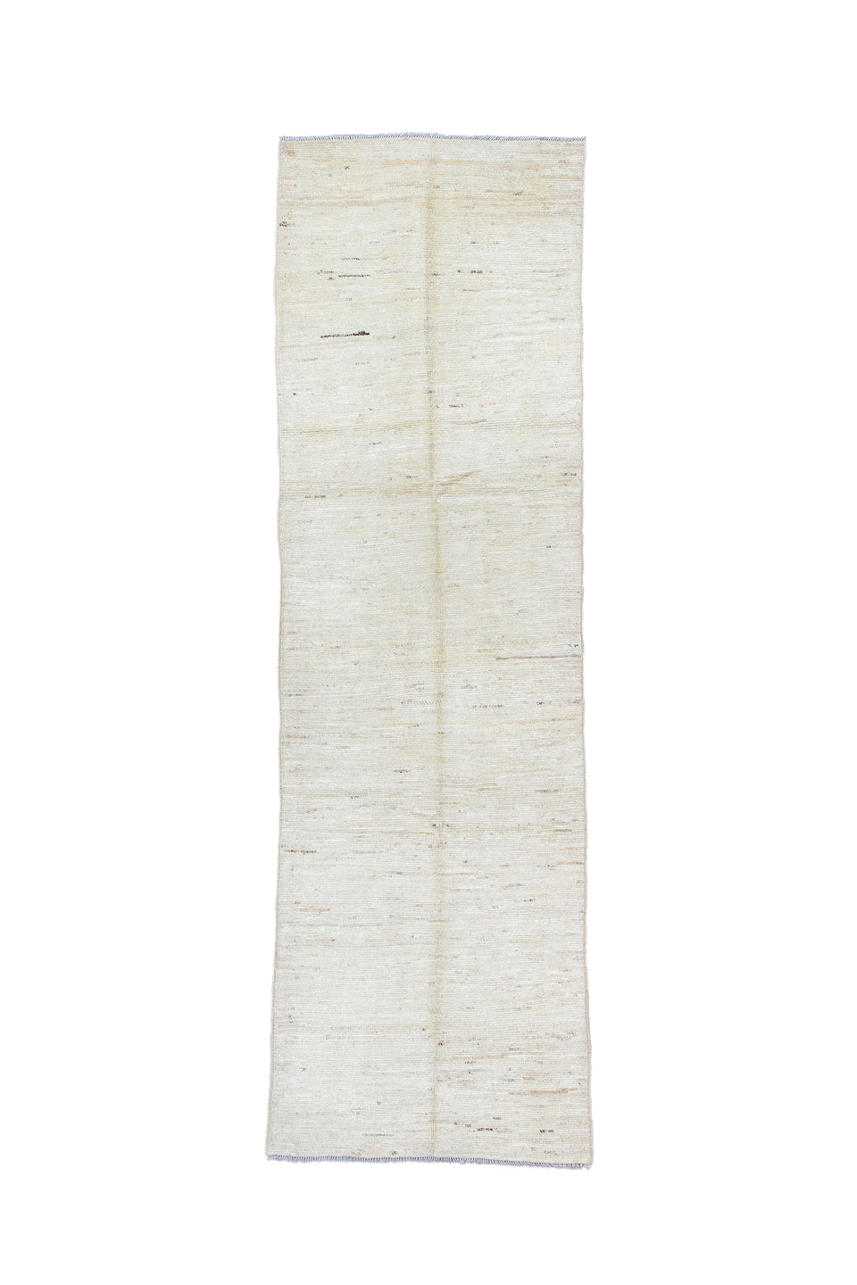 3' x 9' one-of-a-kind handmade vintage Tulu runner rug. Color palette: gainsboro, gray, light blue, light gray, off-white