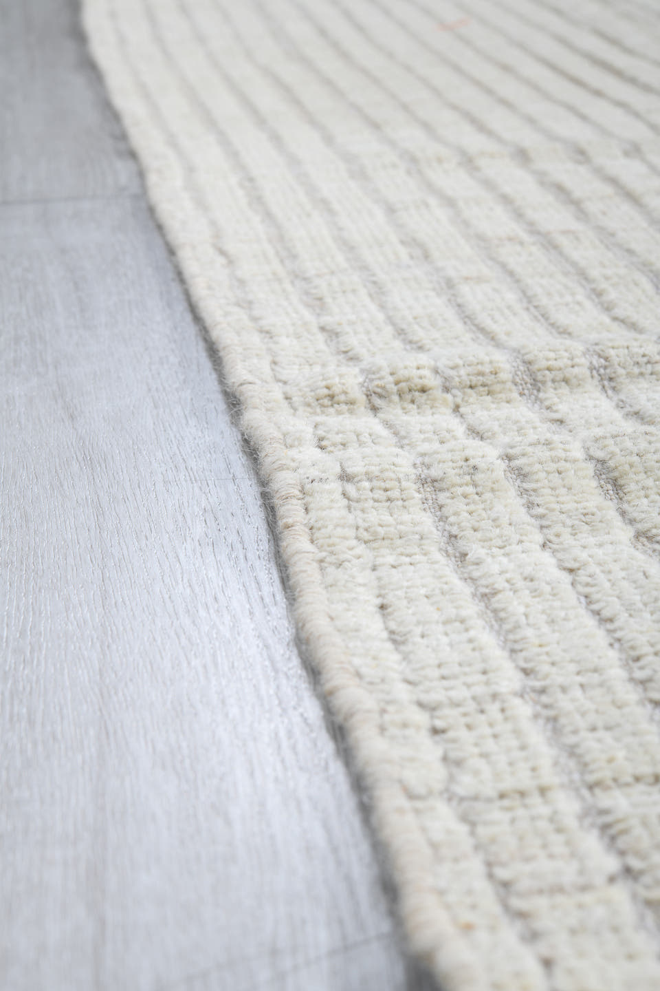 2' x 11' one-of-a-kind handmade vintage Tulu runner rug. Color palette: ivory, cream, beige, taupe, gray