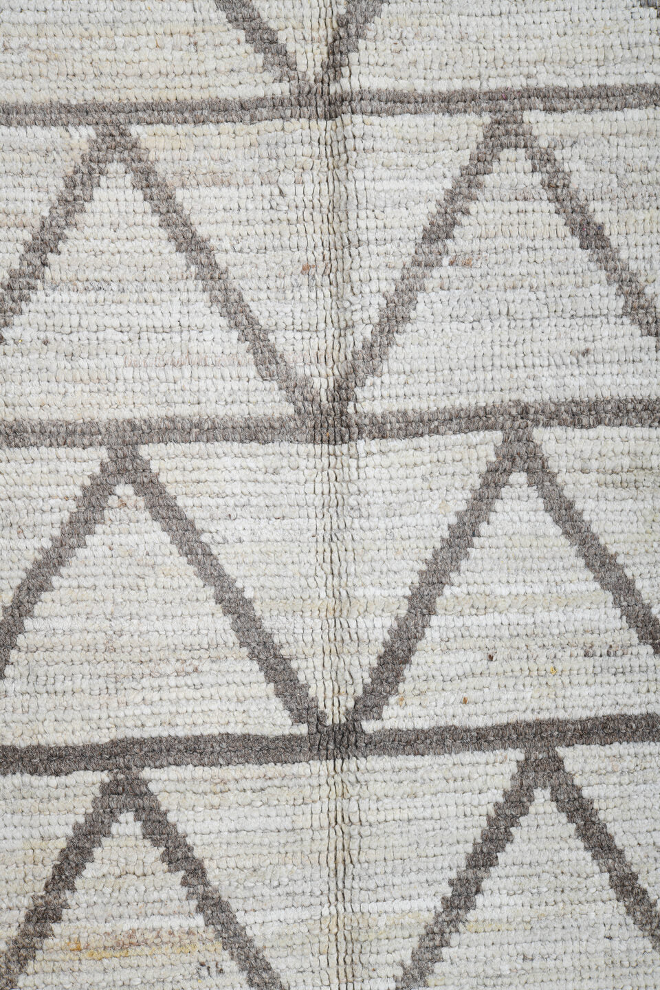 3' x 9' one-of-a-kind handmade vintage Tulu runner rug. Color palette: dark gray, dim gray, gainsboro, gray, light gray