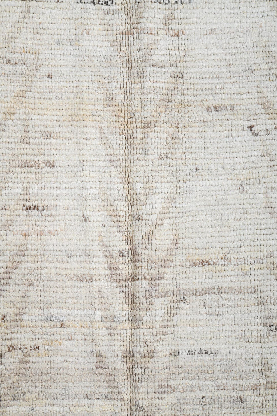 3' x 10' one-of-a-kind handmade vintage Tulu runner rug. Color palette: ivory, taupe, beige, gray