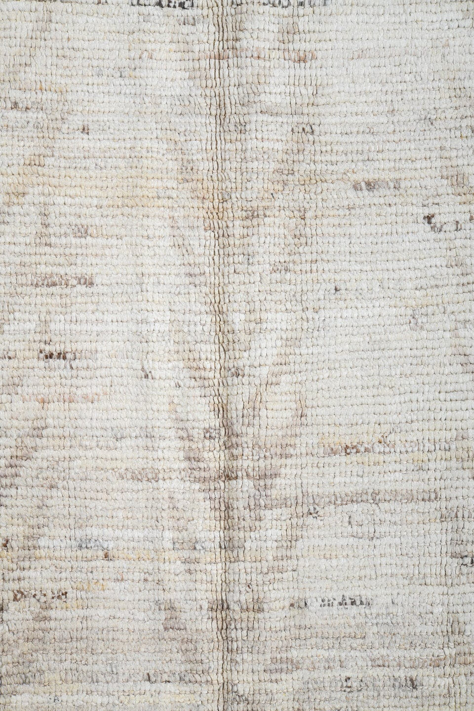 3' x 10' one-of-a-kind handmade vintage Tulu runner rug. Color palette: ivory, taupe, beige, gray