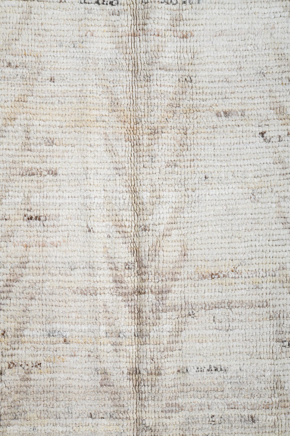 3' x 10' one-of-a-kind handmade vintage Tulu runner rug. Color palette: ivory, taupe, beige, gray