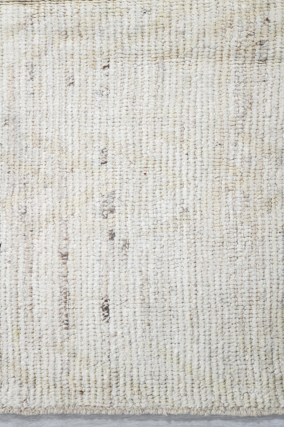 3' x 10' one-of-a-kind handmade vintage Tulu runner rug. Color palette: ivory, taupe, beige, gray