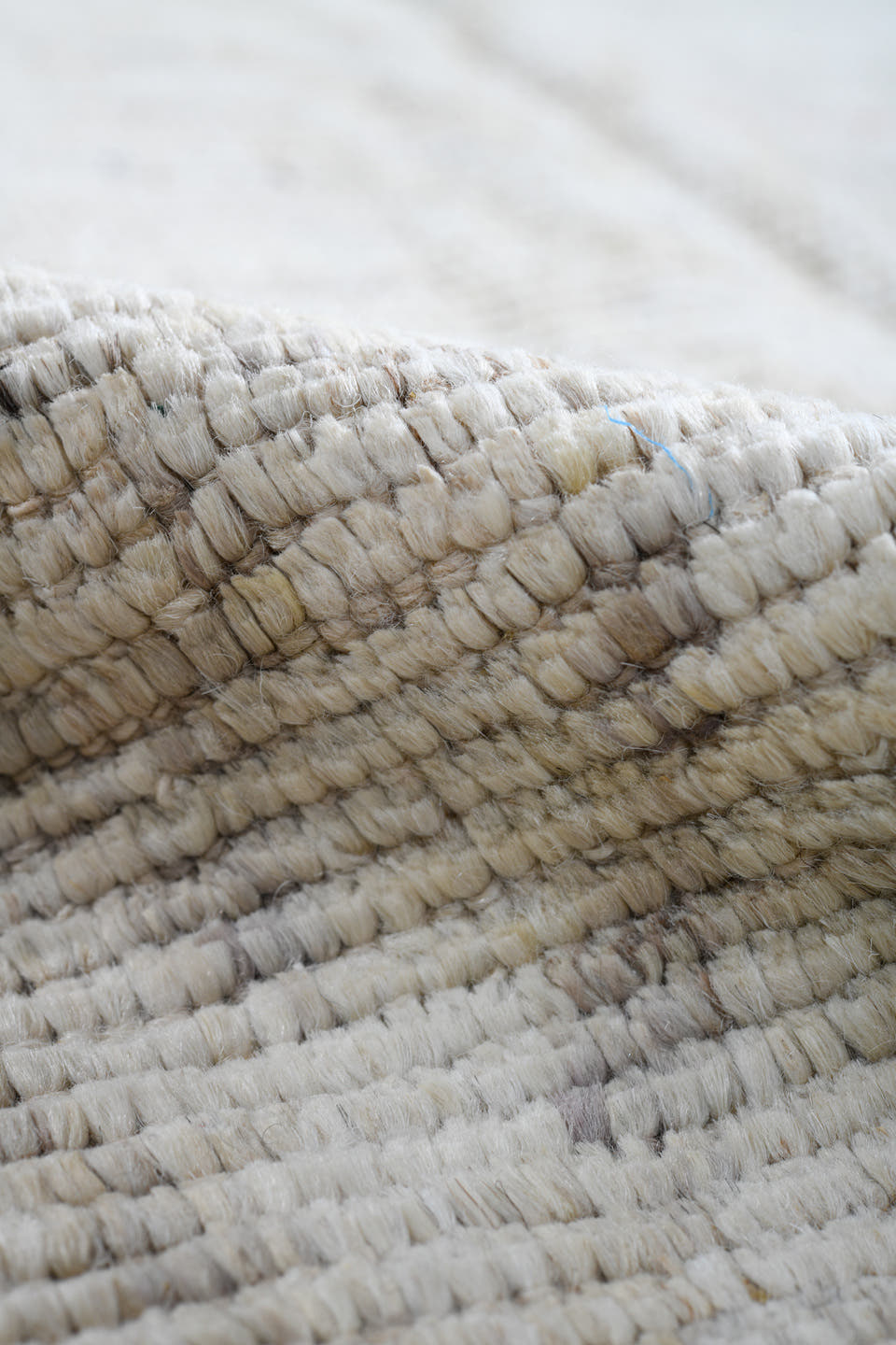 3' x 10' one-of-a-kind handmade vintage Tulu runner rug. Color palette: ivory, taupe, beige, gray