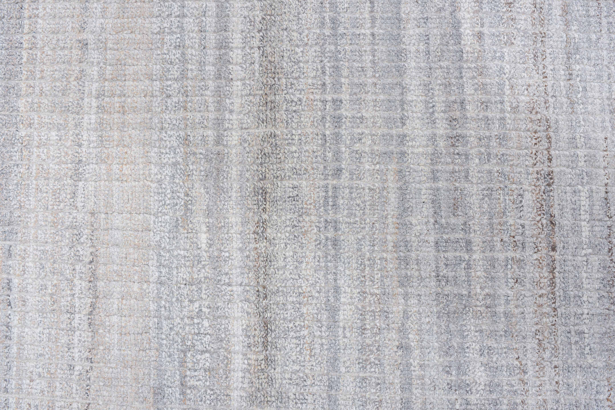 3' x 9' one-of-a-kind handmade vintage Tulu runner rug. Color palette: dark gray, dim gray, gainsboro, gray, light blue