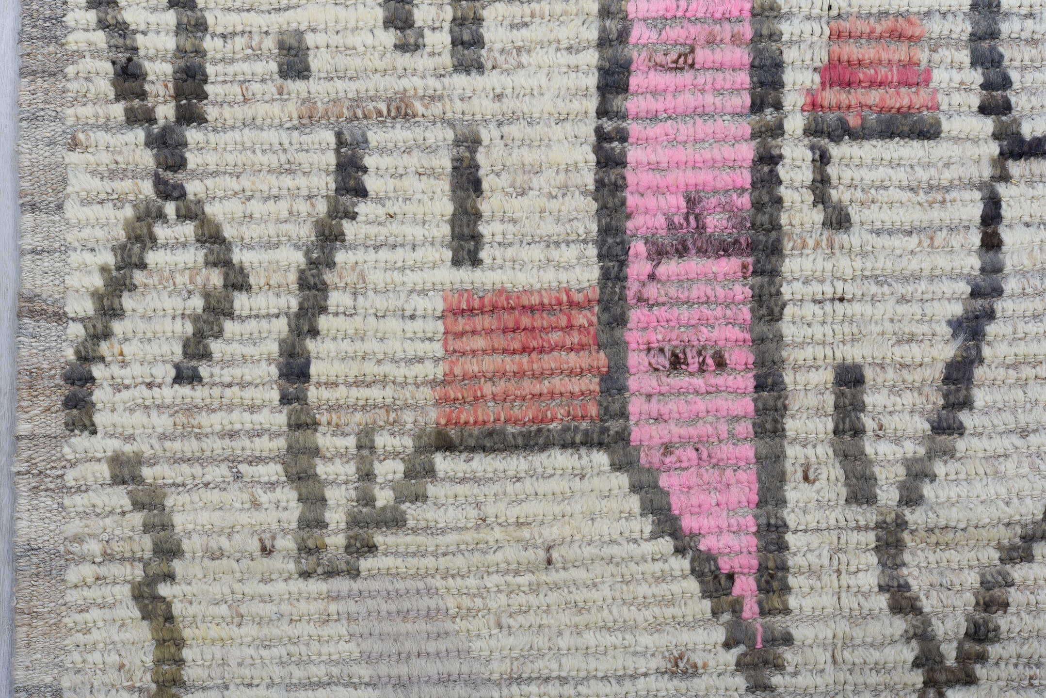 3' x 13' one-of-a-kind handmade vintage Tulu runner rug. Color palette: black, blue, dark gray, dim gray, fiord, gainsboro