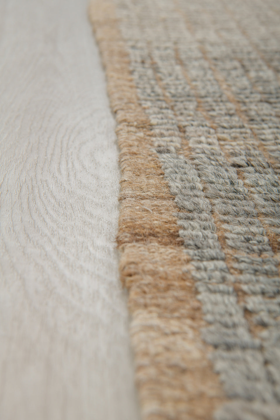 2' x 10' one-of-a-kind handmade vintage Tulu runner rug. Color palette: ivory, taupe, camel, beige, gray