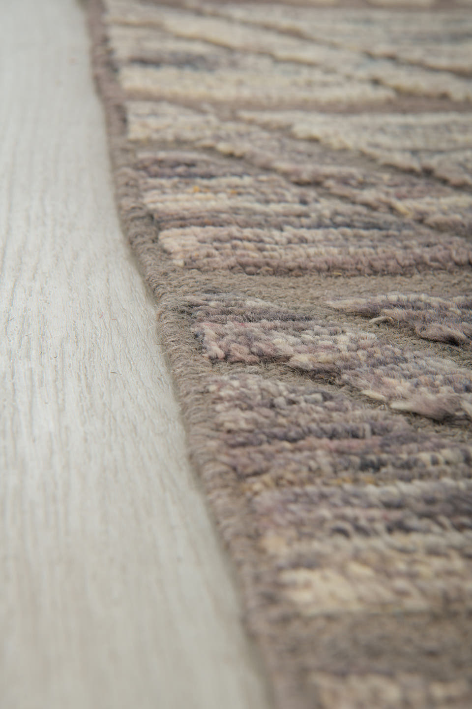 2' x 10' one-of-a-kind handmade vintage Tulu runner rug. Color palette: taupe, ivory, charcoal, gray, beige, black