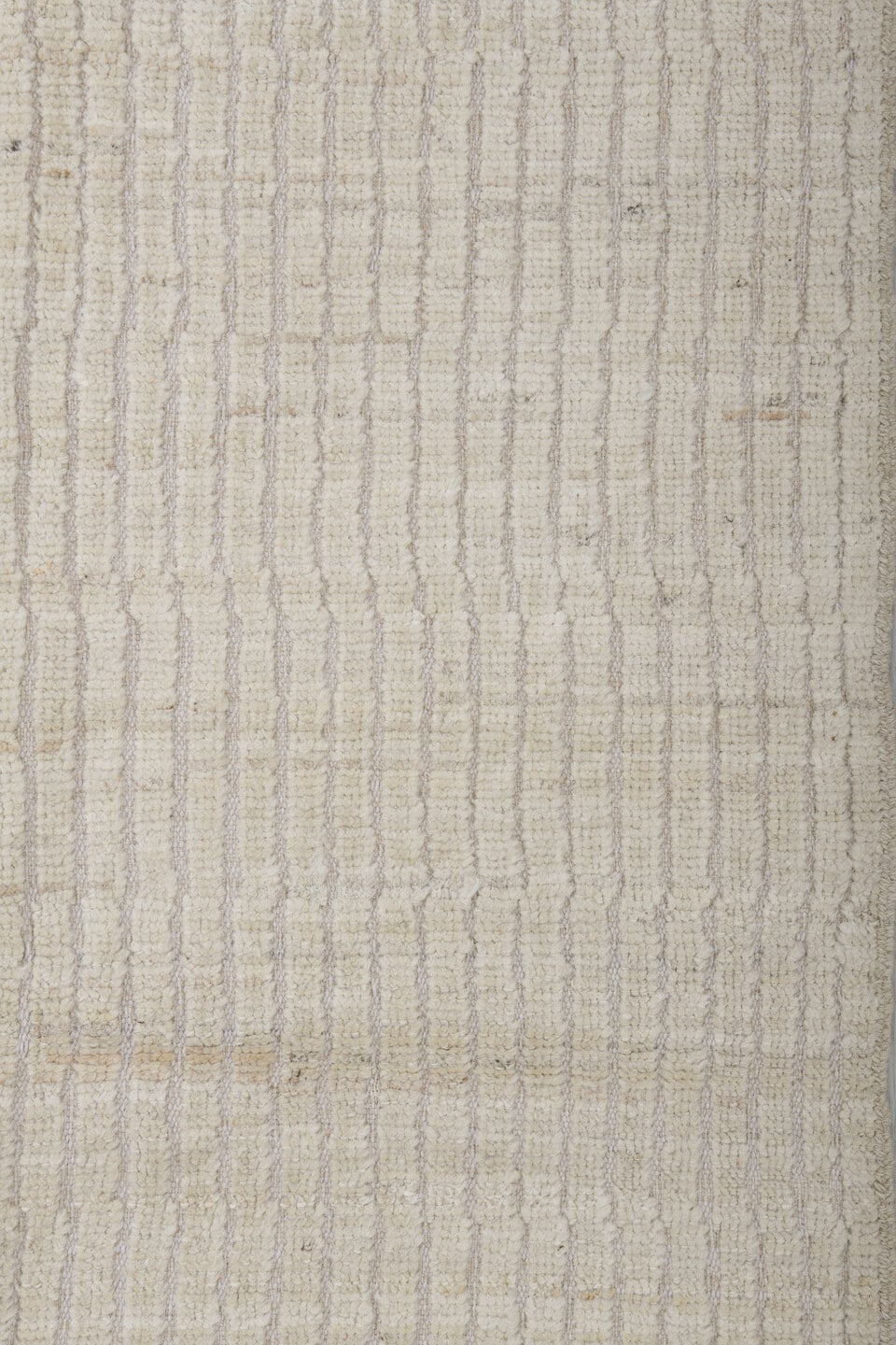 3' x 10' one-of-a-kind handmade vintage Tulu runner rug. Color palette: ivory, cream, taupe, charcoal, beige, gray, black