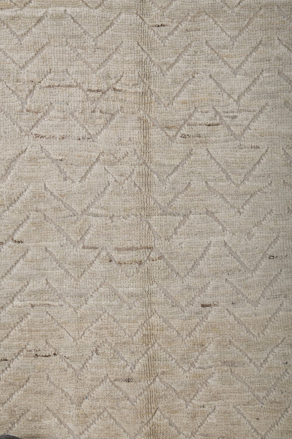 3' x 11' one-of-a-kind handmade vintage Tulu runner rug. Color palette: ivory, cream, beige, taupe, gray