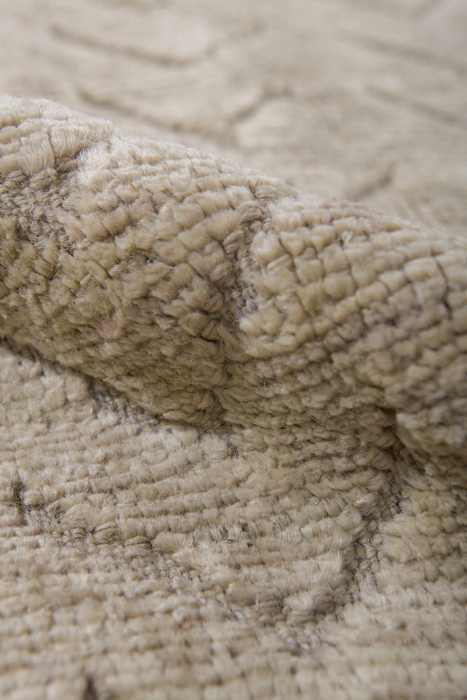 3' x 11' one-of-a-kind handmade vintage Tulu runner rug. Color palette: ivory, cream, beige, taupe, gray