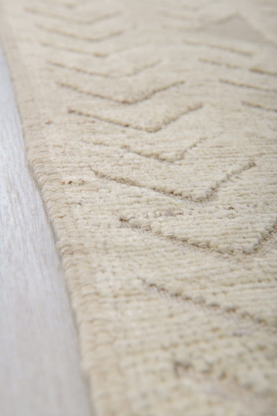 3' x 11' one-of-a-kind handmade vintage Tulu runner rug. Color palette: ivory, cream, beige, taupe, gray