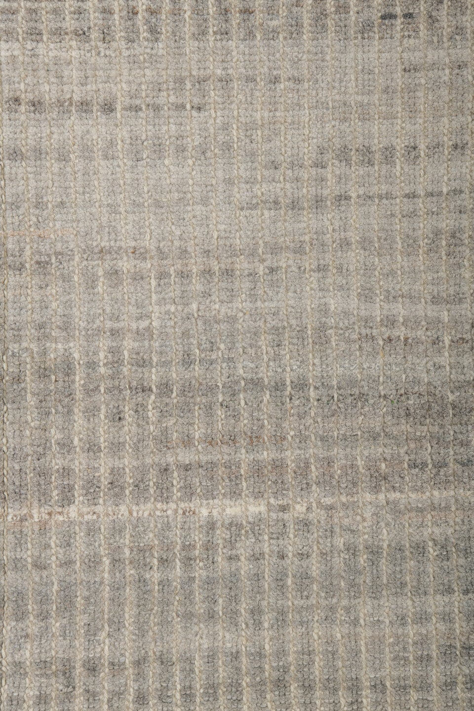 3' x 9' one-of-a-kind handmade vintage Tulu runner rug. Color palette: ivory, gray, taupe, cream, charcoal, beige, black