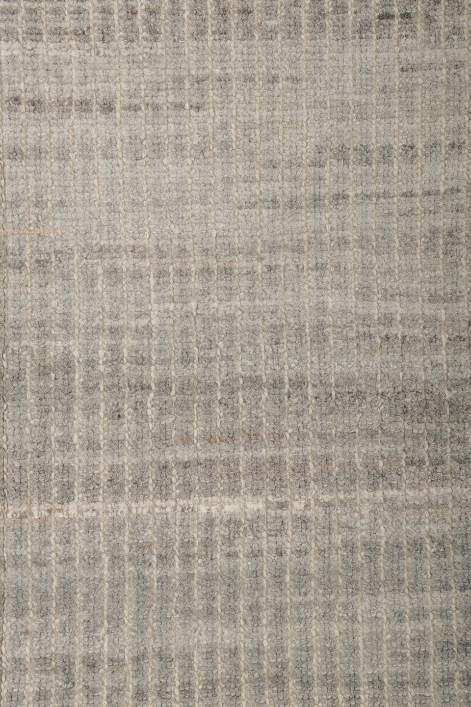 3' x 9' one-of-a-kind handmade vintage Tulu runner rug. Color palette: ivory, gray, taupe, cream, charcoal, beige, black