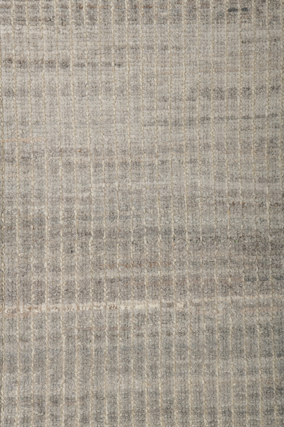 3' x 9' one-of-a-kind handmade vintage Tulu runner rug. Color palette: gray, light gray, off-white, silver