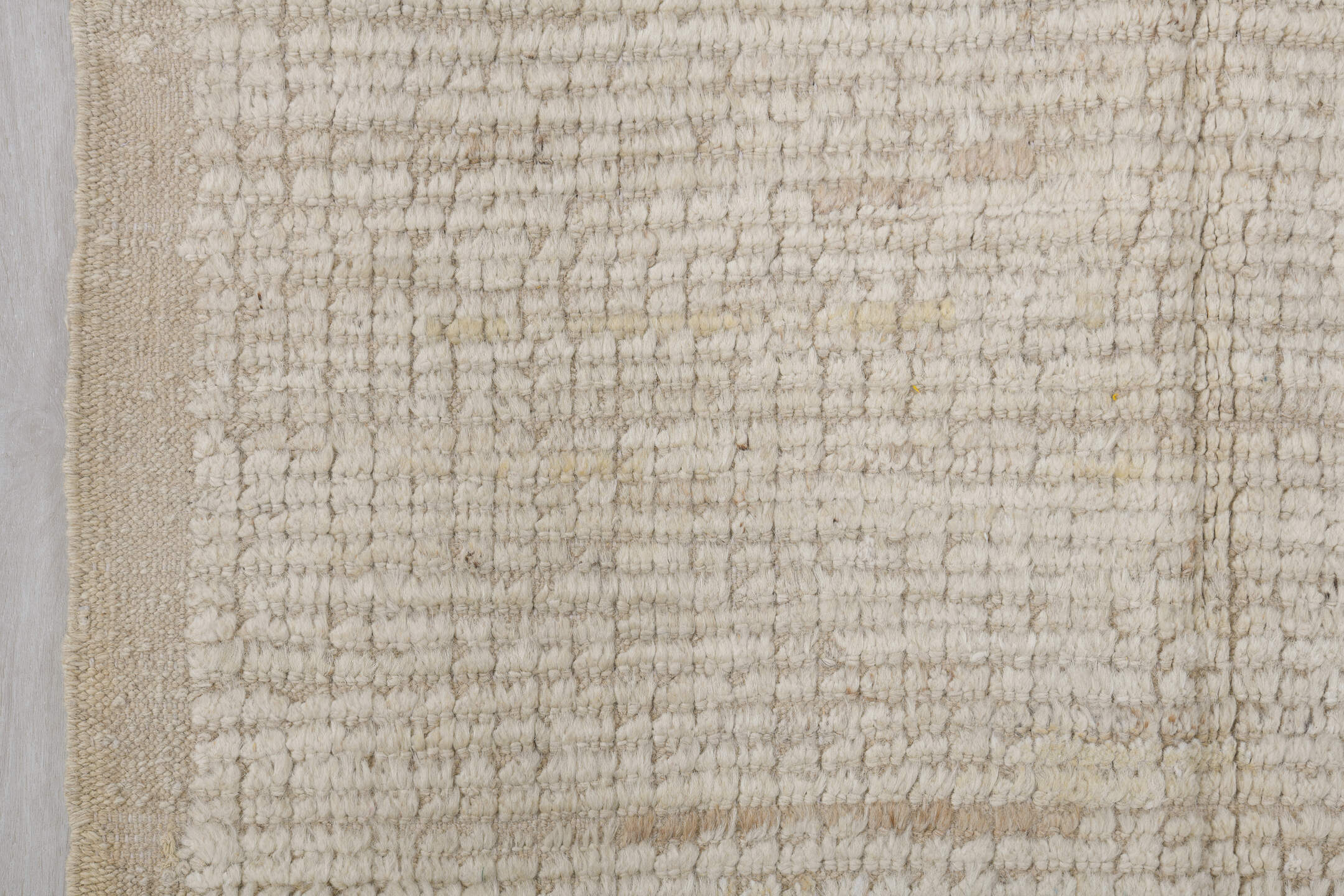 3' x 11' one-of-a-kind handmade vintage Tulu runner rug. Color palette: brown, dark gray, gainsboro, gray, light gray