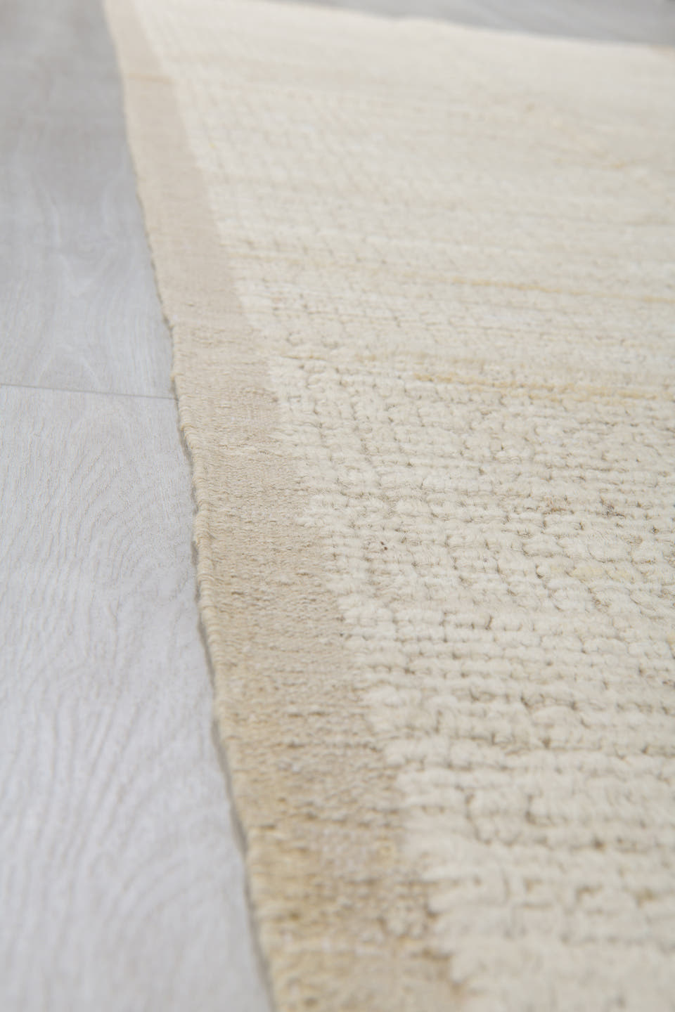 3' x 11' one-of-a-kind handmade vintage Tulu runner rug. Color palette: ivory, cream, beige, taupe, gray