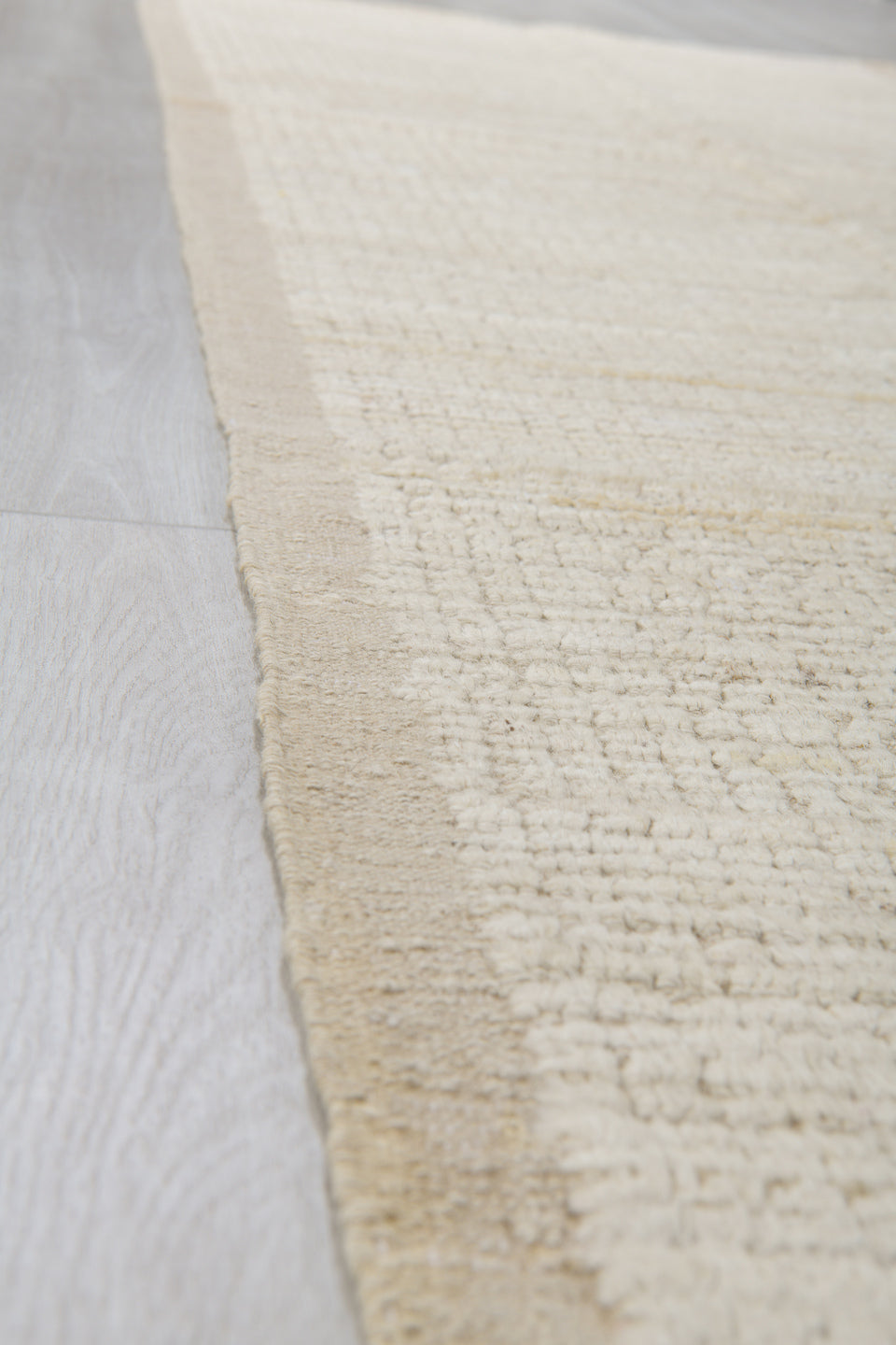 3' x 11' one-of-a-kind handmade vintage Tulu runner rug. Color palette: ivory, cream, beige, taupe, gray
