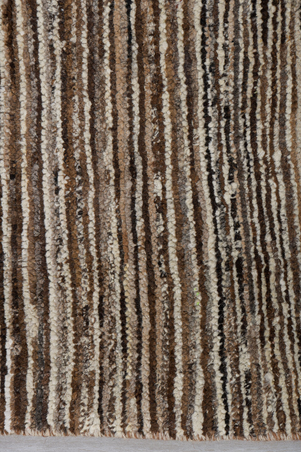 2' x 9' one-of-a-kind handmade vintage Tulu runner rug. Color palette: ivory, brown, taupe, camel, charcoal, beige, gray