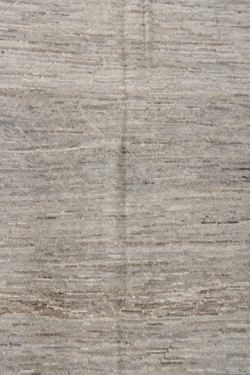 2' x 9' one-of-a-kind handmade vintage Tulu runner rug. Color palette: ivory, taupe, cream, beige, gray