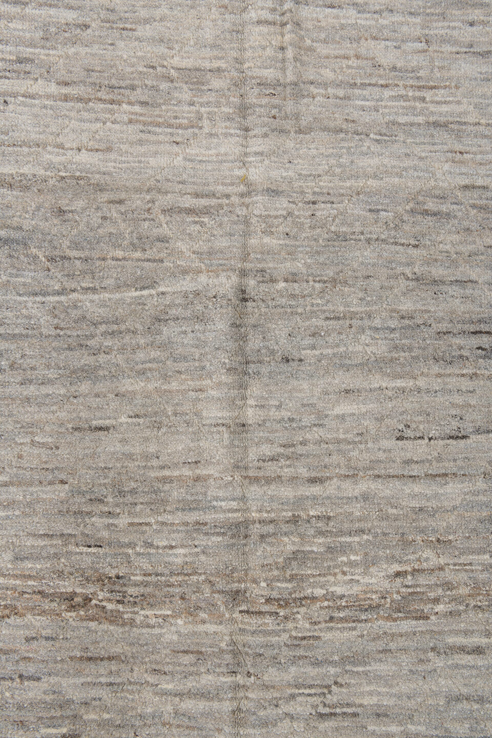 2' x 9' one-of-a-kind handmade vintage Tulu runner rug. Color palette: ivory, taupe, cream, beige, gray