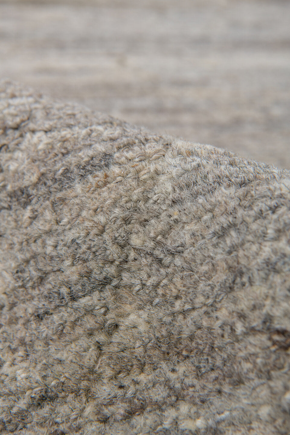 2' x 9' one-of-a-kind handmade vintage Tulu runner rug. Color palette: gray, light gray, off-white, pink, silver