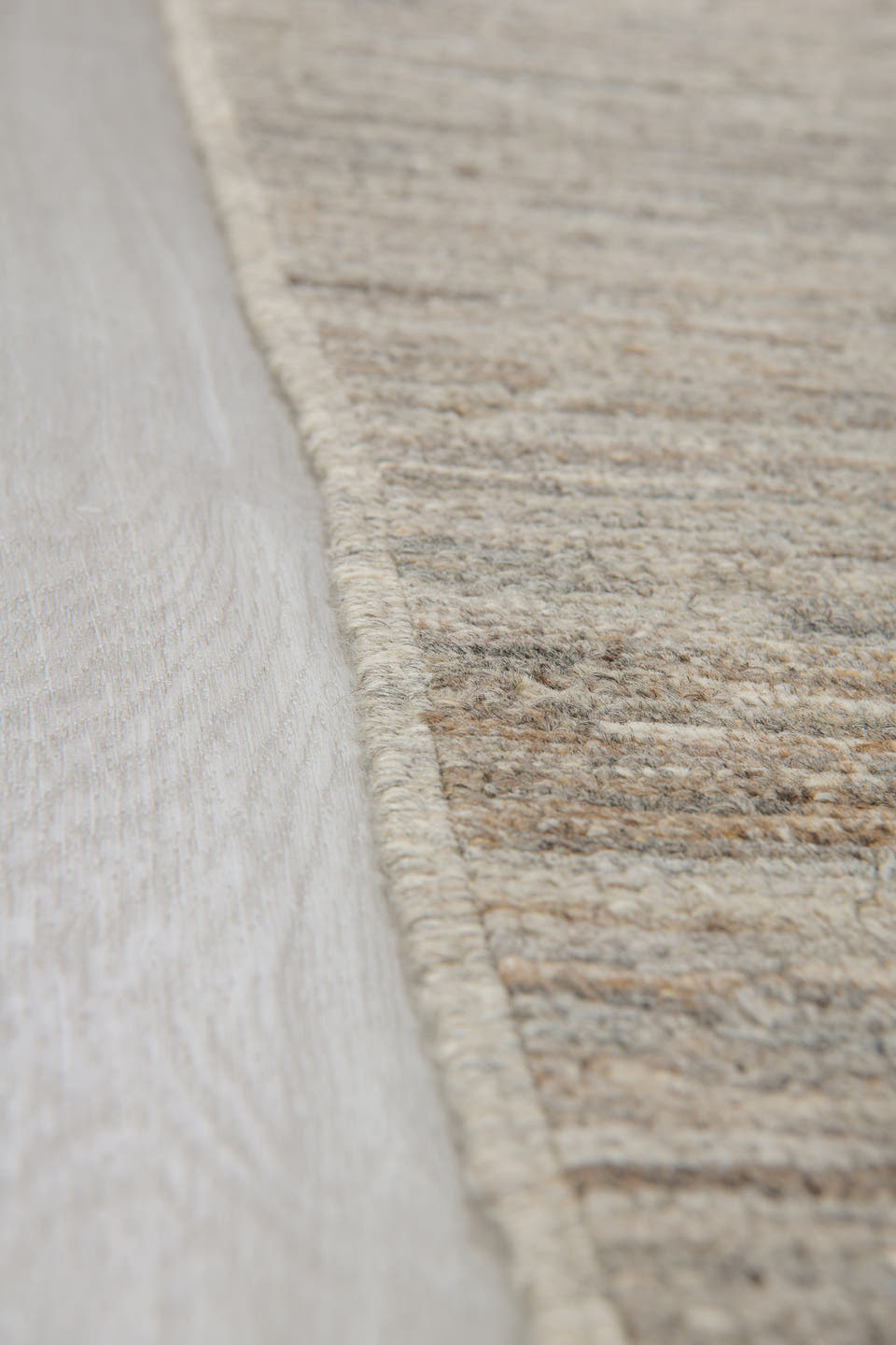 2' x 9' one-of-a-kind handmade vintage Tulu runner rug. Color palette: ivory, taupe, cream, beige, gray