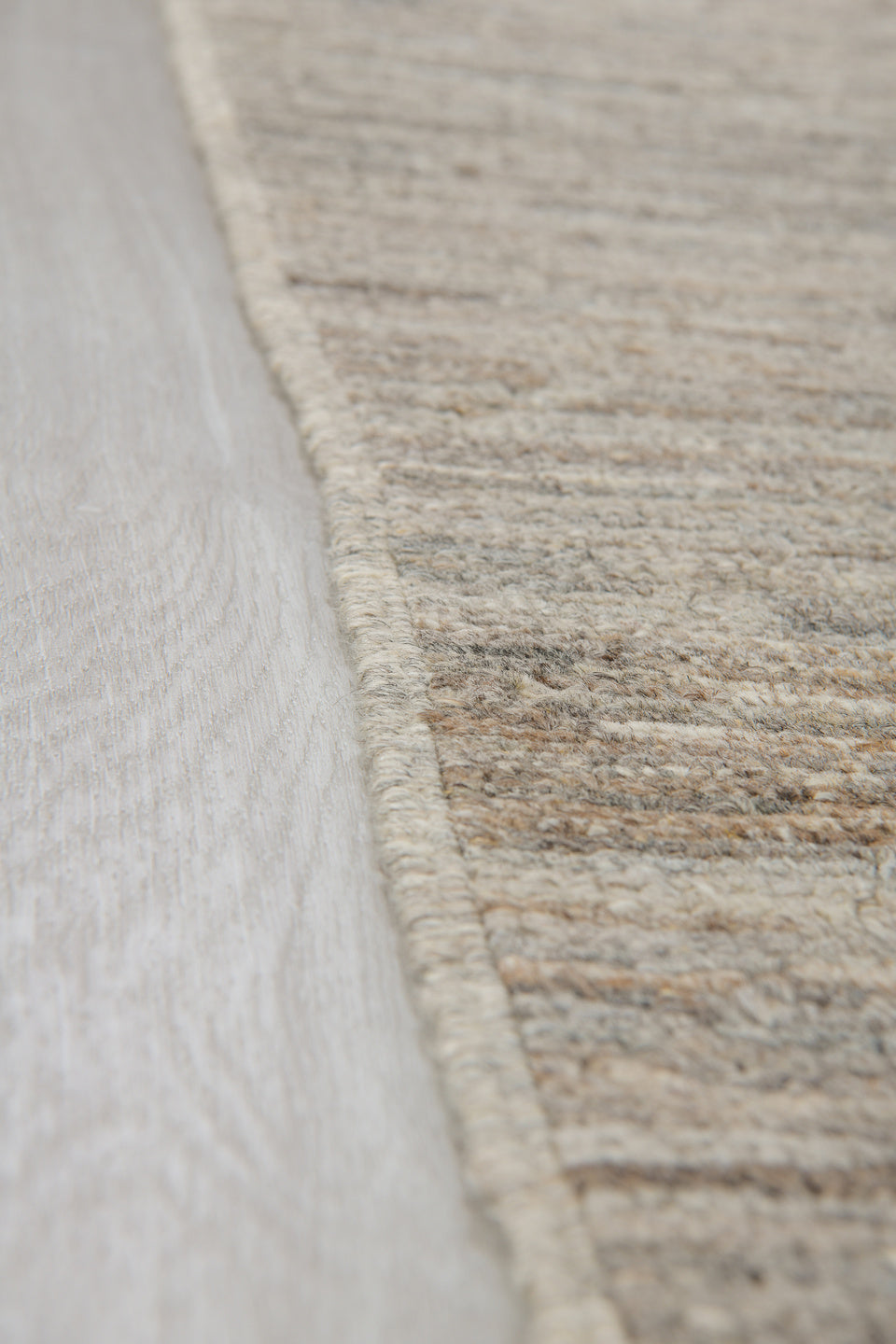 2' x 9' one-of-a-kind handmade vintage Tulu runner rug. Color palette: ivory, taupe, cream, beige, gray