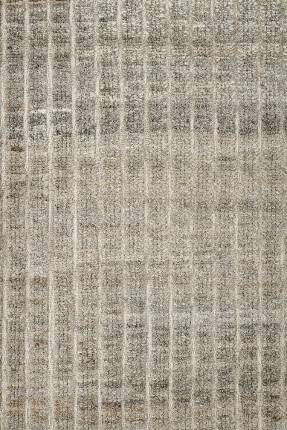 2' x 9' one-of-a-kind handmade vintage Tulu runner rug. Color palette: dark gray, dim gray, gainsboro, gray, light gray