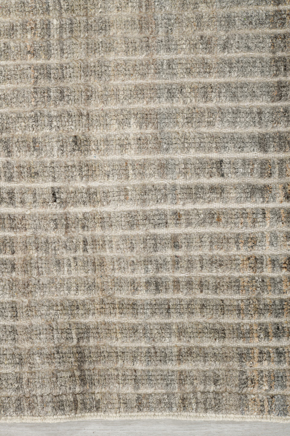 2' x 9' one-of-a-kind handmade vintage Tulu runner rug. Color palette: dark gray, dim gray, gainsboro, gray, light gray