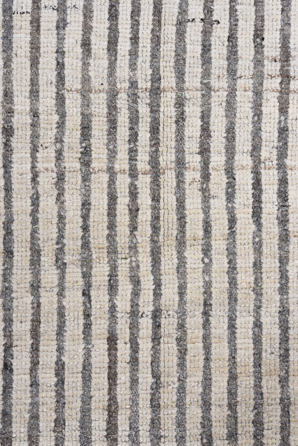 3' x 10' one-of-a-kind handmade vintage Tulu runner rug. Color palette: ivory, charcoal, taupe, gray, black, beige