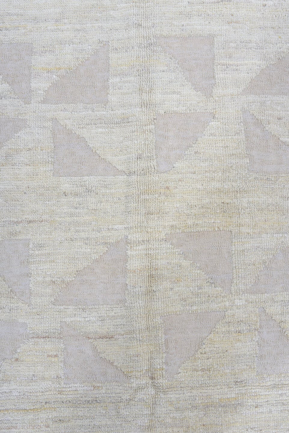 3' x 11' one-of-a-kind handmade vintage Tulu runner rug. Color palette: ivory, cream, beige, taupe, gray