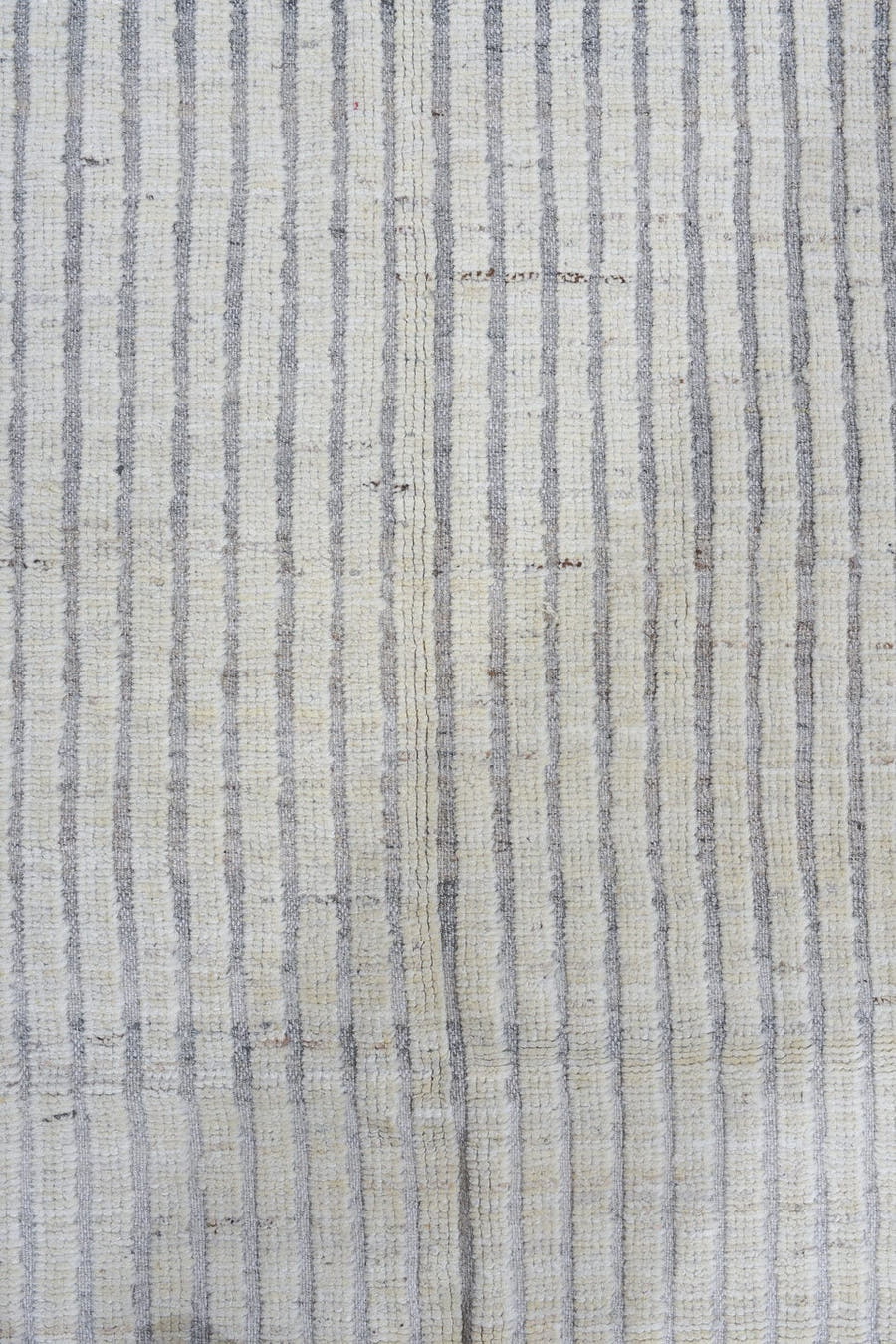 3' x 9' one-of-a-kind handmade vintage Tulu runner rug. Color palette: ivory, pale blue, light gray, light blue