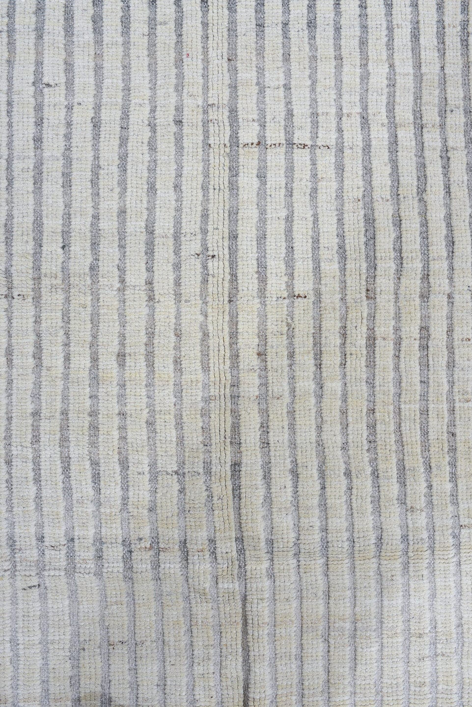 3' x 9' one-of-a-kind handmade vintage Tulu runner rug. Color palette: ivory, pale blue, light gray, light blue
