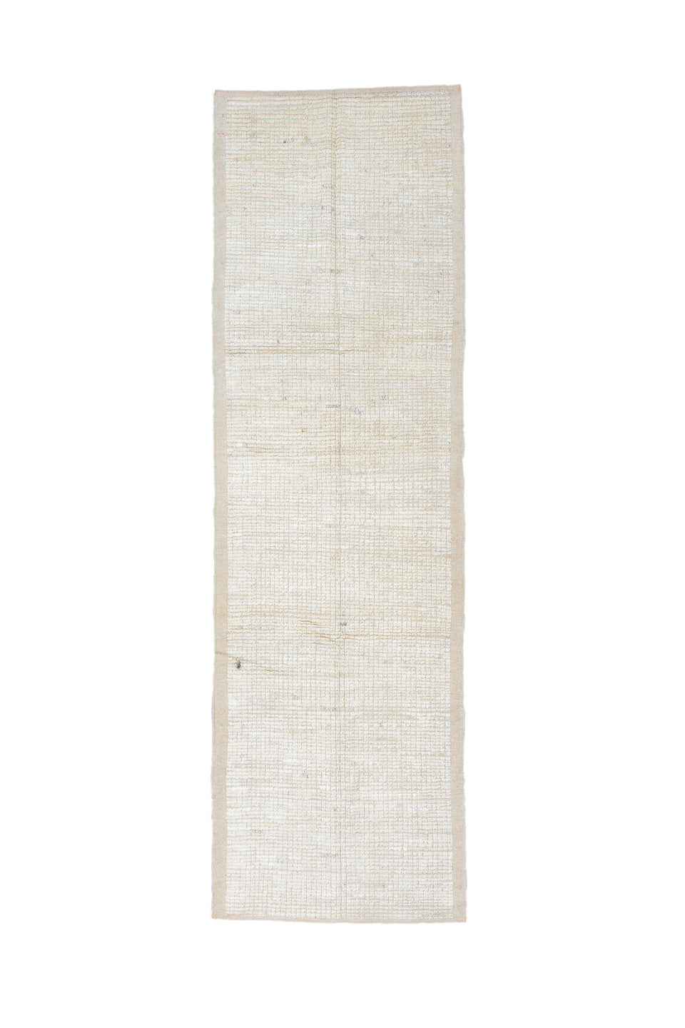 3' x 10' one-of-a-kind handmade vintage Tulu runner rug. Color palette: blue, dark gray, dim gray, gainsboro, gray