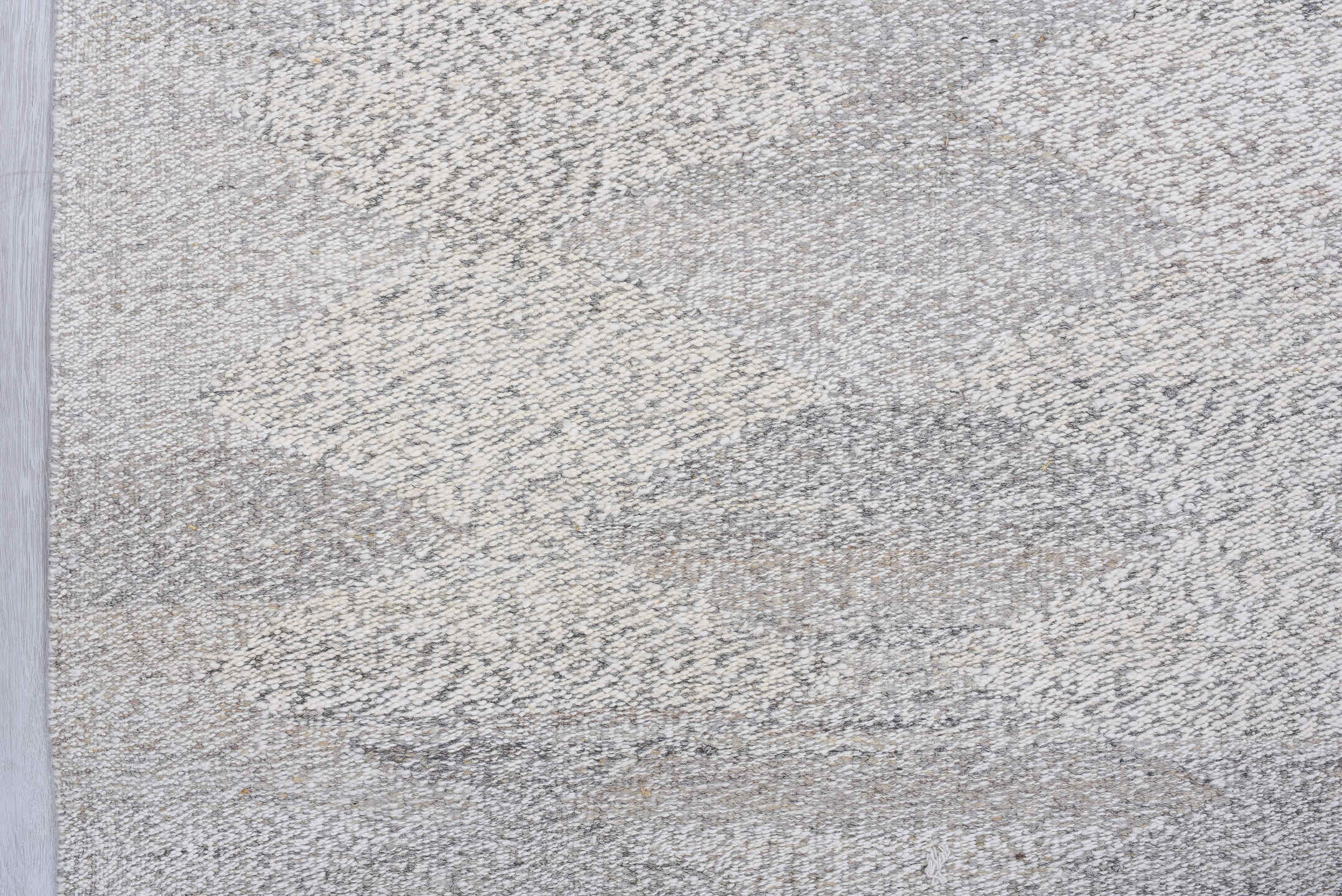 2' x 12' one-of-a-kind handmade vintage Kilim runner rug. Color palette: ivory, gray, taupe, cream, beige