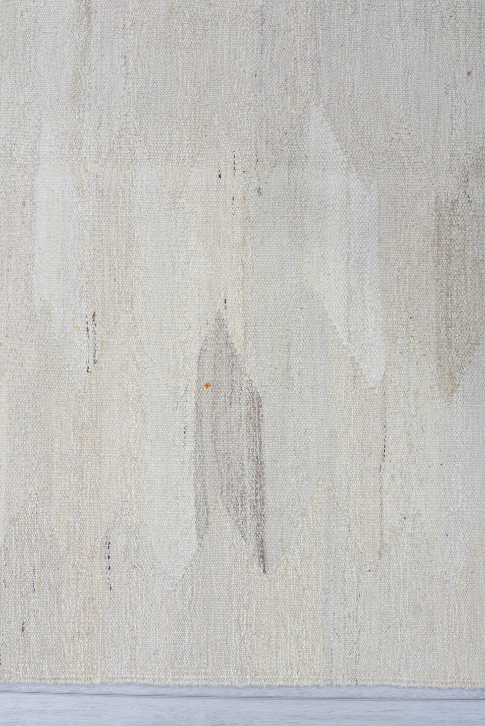 2' x 9' one-of-a-kind handmade vintage Kilim runner rug. Color palette: dark gray, gainsboro, gray, light blue, light gray