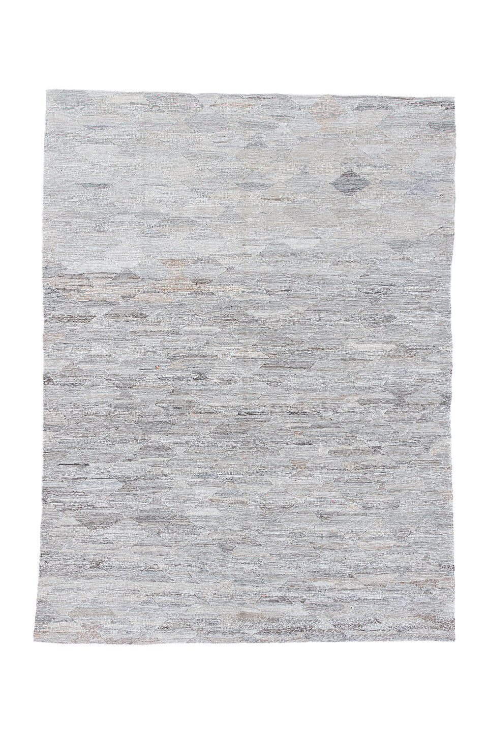 4' x 6' one-of-a-kind handmade vintage Kilim small size rug. Color palette: dark gray, dim gray, gainsboro, gray, light blue