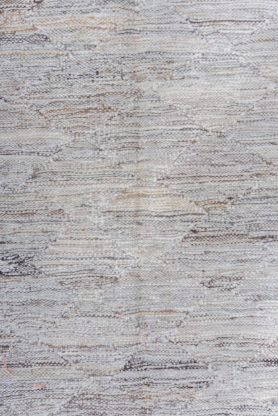 4' x 6' one-of-a-kind handmade vintage Kilim small size rug. Color palette: ivory, light gray, taupe, beige, greige, gray